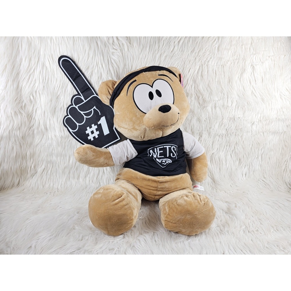 Jumbo Huge 36in Brooklyn Nets NBA Store Bear Stuffed Animal Plush Tag Attached